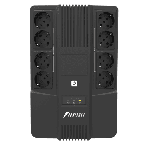 ИБП POWERMAN Brick 1000, линейно-интерактивный, 1000ВА, 600Вт, 4 евророзетки с резервным питанием, 4 евророзетки с фильтрацией, батарея 12В 9Ач 1 шт., 309мм х 202мм х 93мм, 5.6 кг./ UPS POWERMAN Brick 1000, line-interactive, 1000VA, 600W, 4 eurosockets wi