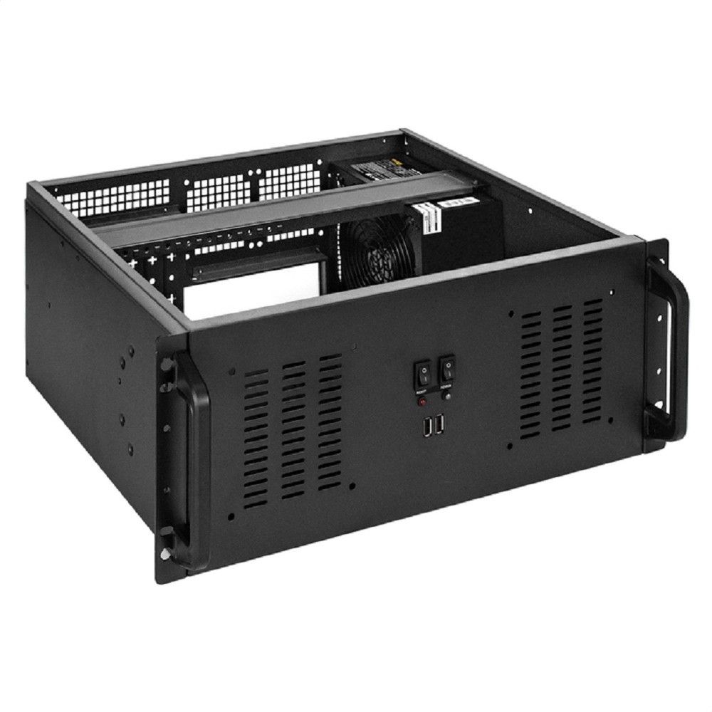 Exegate EX300037RUS Серверный корпус ExeGate Pro 4U350-02 <RM 19", высота 4U, глубина 350, БП 1000PAS, 2*USB>