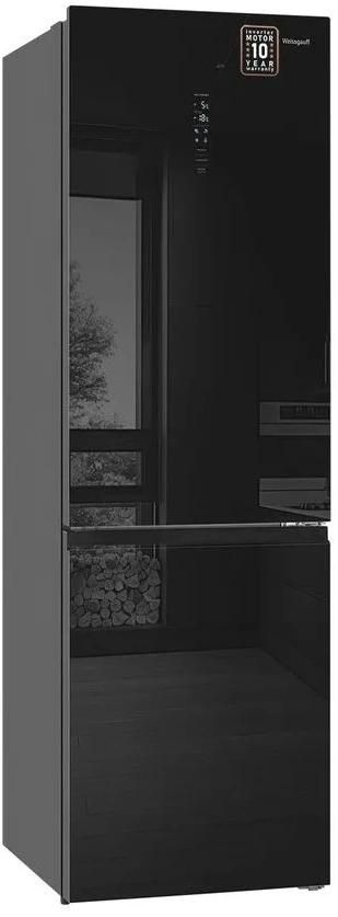 Холодильник Weissgauff WRK 2000 Total NoFrost Inverter Black Glass 2-хкамерн. черный инвертер