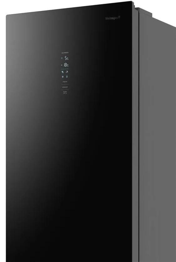Холодильник Weissgauff WRK 2000 Total NoFrost Inverter Black Glass 2-хкамерн. черный инвертер