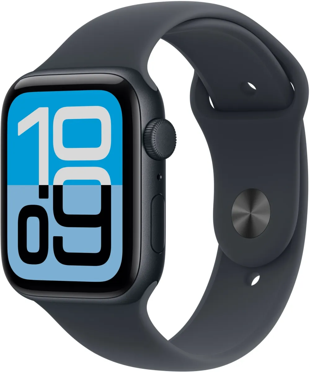 Apple Watch SE 3 44mm Midnight Aluminium Case with Midnight Sport Band - M/L (MEHQ4X/A)