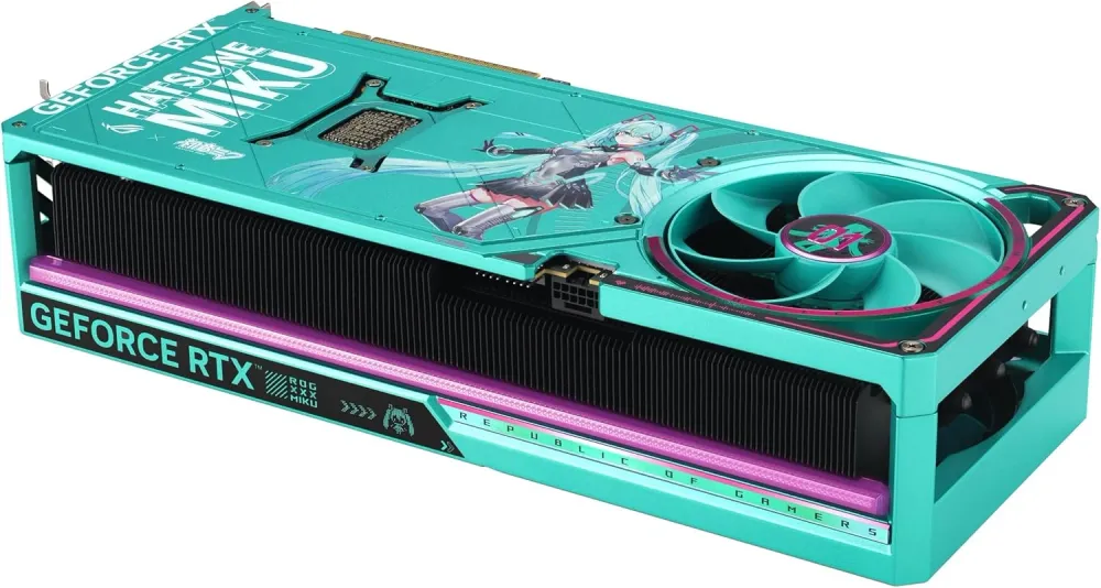 Видеокарта Asus PCI-E 5.0 ROG-ASTRAL-RTX5080-O16G-MIKU-W NVIDIA GeForce RTX 5080 16Gb 256bit GDDR7 2760/30000 HDMIx2 DPx3 HDCP Ret