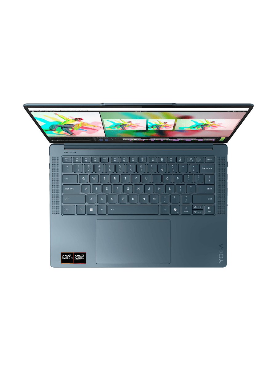 Ноутбук Lenovo Yoga Pro 7 14ASP10 Ryzen AI 9 365 32Gb SSD1Tb AMD Radeon 880M 14.5" OLED 3K (2944x1840) без ОС turquoise WiFi BT Cam (83LX000RRK)