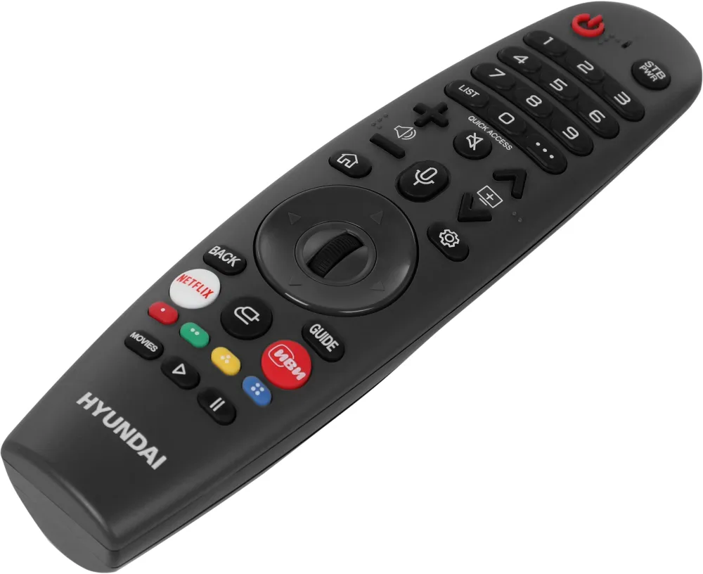 Телевизор LED Hyundai 55" H-LED55BU7100 WebOS Frameless Metal серый/серый 4K Ultra HD 60Hz MEMC DVB-T DVB-T2 DVB-C DVB-S DVB-S2 USB WiFi Smart TV