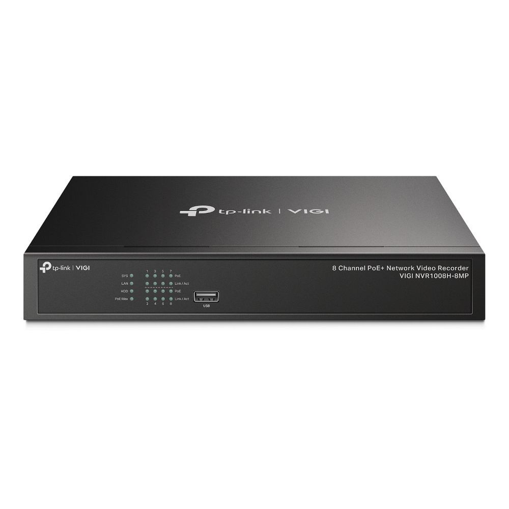 Видеорегистратор TP-LINK VIGI NVR1008H-8MP 8-канальный сетевой видеорегистратор PoE
