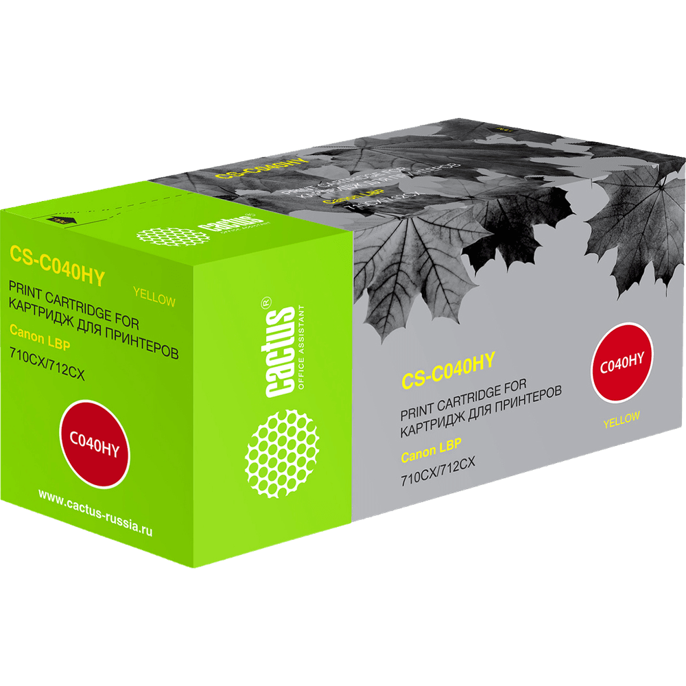 Картридж лазерный Cactus CS-C040HY 040 H Y желтый (10000стр.) для Canon LBP 710CX/712CX I-Sensys