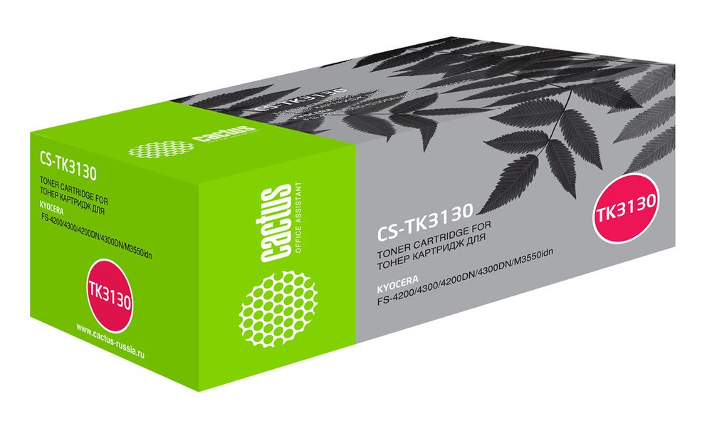 Картридж лазерный Cactus CS-TK3130 TK-3130 черный (25000стр.) для Kyocera FS-4200DN/FS-4300DN/M3550idn/M3560idn с чипом