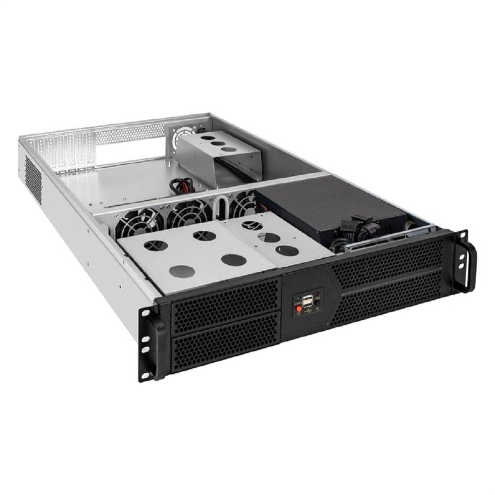 Exegate EX298469RUS Серверный корпус ExeGate Pro 2U650-05 <RM 19", высота 2U, глубина 650, БП 2U-400ADS, 2*USB>