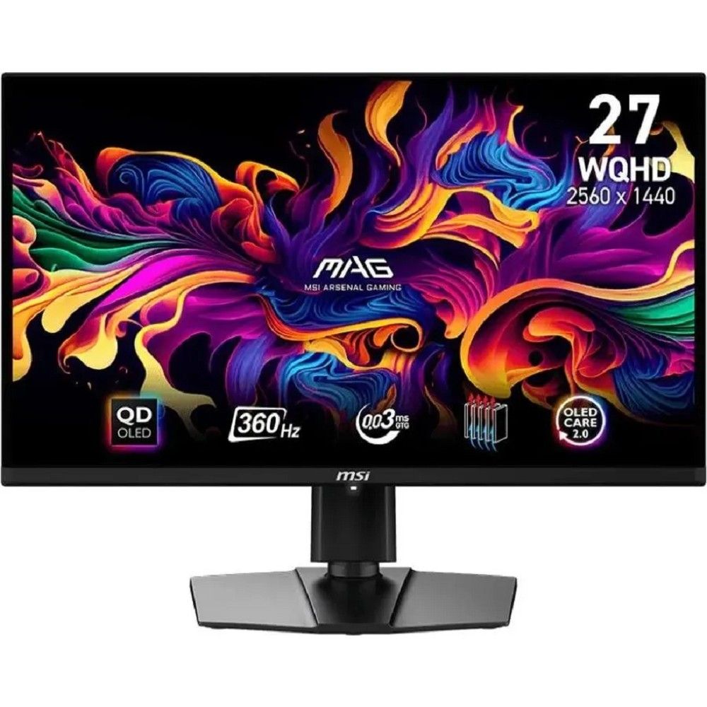 MSI MAG 26.5" 271QPX QD-OLED  черный {QD OLED 2560x1440 360Hz 2xHDMI DisplayPort USB-С} [9s6-3cd89t-019]