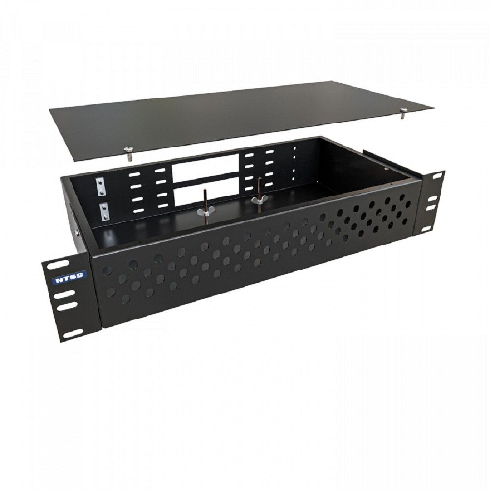 NTSS Кросс NTSS оптический 19'' укомплектованный 2U, 64 порта ST/UPC, 50/125 мкм ОМ3 (сплошная панель, сплайс-кассета 2шт, пигтейлы, КДЗС, адаптеры) черный RAL 9005 NTSS-RFOB-2U-64-ST/U-503-SP1.5G0AY-