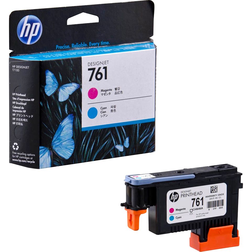 HP CH646A Печатающая головка №761, Cyan/Magenta {Designjet T7100, Cyan/Magenta}