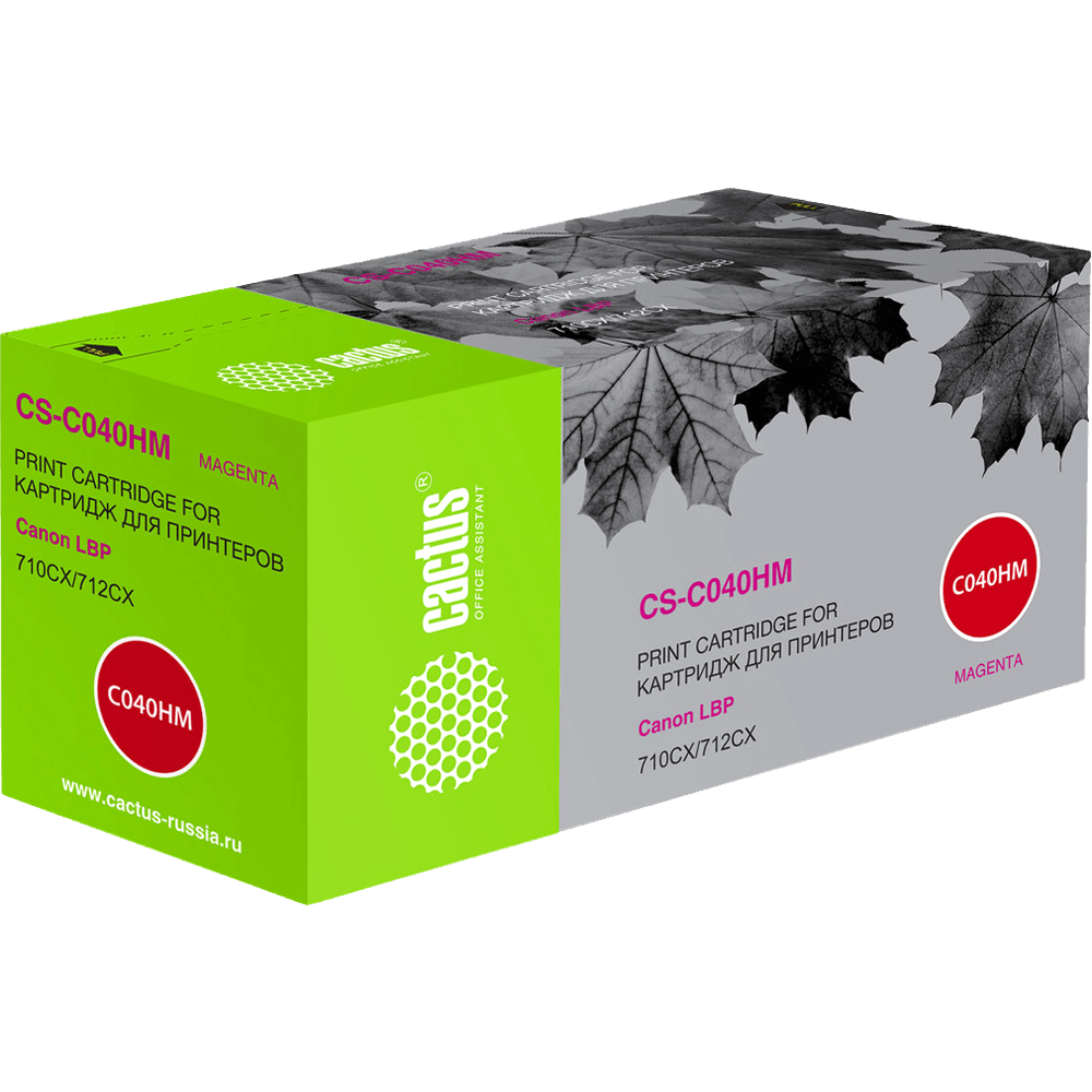Картридж лазерный Cactus CS-C040HM 040 H M пурпурный (10000стр.) для Canon LBP 710CX/712CX I-Sensys