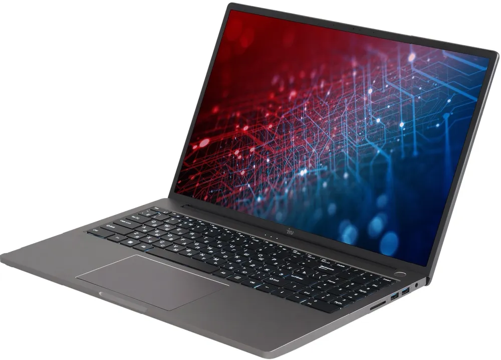 Ноутбук IRU Strato 16ALMR Core i7 12650H 16Gb SSD512Gb Intel UHD Graphics 16" IPS FHD (1920x1200) Windows 11 Pro grey WiFi BT Cam 5400mAh (2142319)