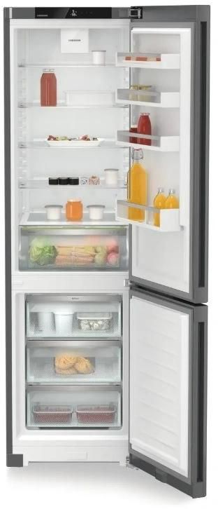 Холодильники LIEBHERR/ Pure, EasyFresh, МК NoFrost, 3 контейнера МК, в. 201,5 см, ш. 60 см, г. 67.5 см, улучшенный класс ЭЭ, внутренние ручки, цвет Dark Grey