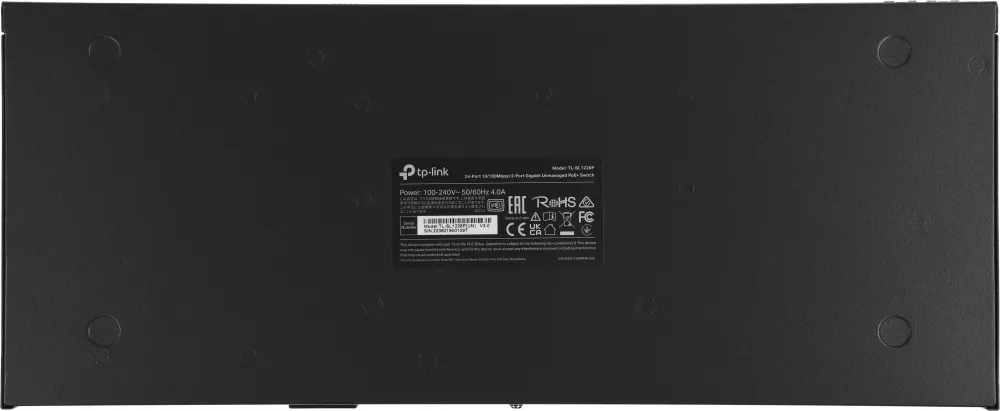 Коммутатор TP-LINK TL-SL1226P 24-портовый 10/100 Мбит/с неуправляемый коммутатор PoE+ с 2 комбо Uplink-портами RJ-45/SFP, металлический корпус, установка в стойку, 24 порта PoE+ стандарта 802.3af/at, 2 гигабитных комбо Uplink-порта RJ-45/SFP (089443) {6}