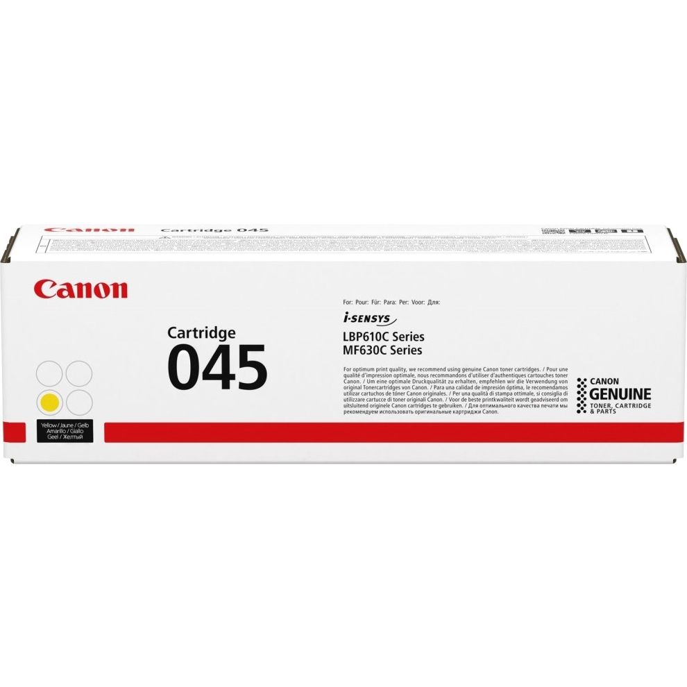 Картридж лазерный Canon 045Y 1239C002 желтый бар.в компл. (1300стр.) для Canon i-SENSYS MF630