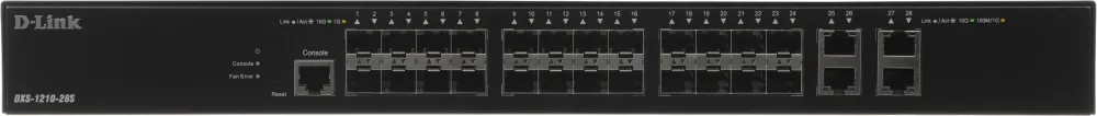 Коммутатор D-Link DXS-1210-28S DXS-1210-28S/A1A (L2+) 4x10Гбит/с 24SFP+ настраиваемый