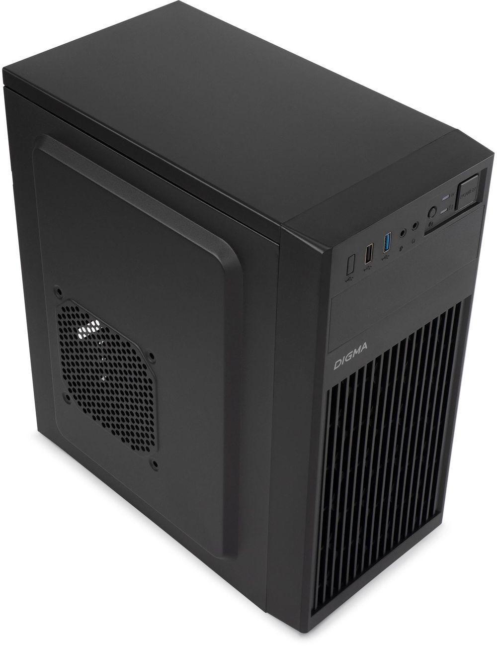 Корпус Digma DCC-MN302 черный без БП mATX 1x80mm 2x120mm 1xUSB2.0 1xUSB3.0 audio