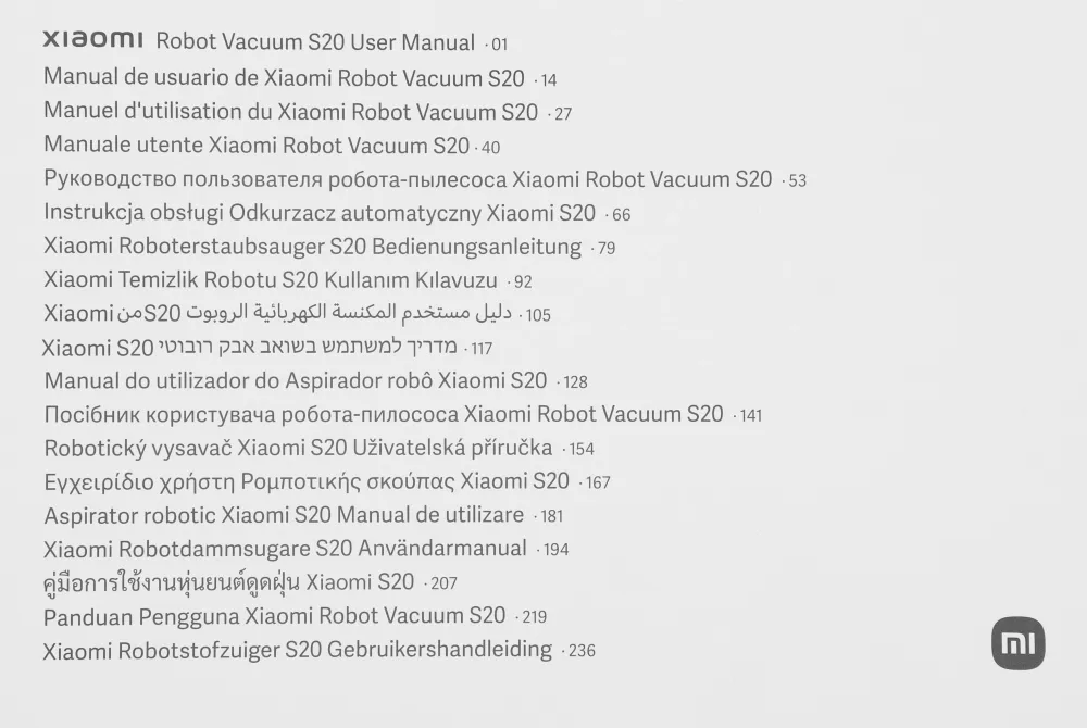Xiaomi Робот-пылесос Robot Vacuum S20 (белый) EU
