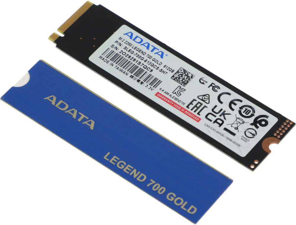 Накопитель SSD A-Data PCIe 3.0 x4 512GB SLEG-700G-512GCS-SH7 Legend 700 Gold M.2 2280