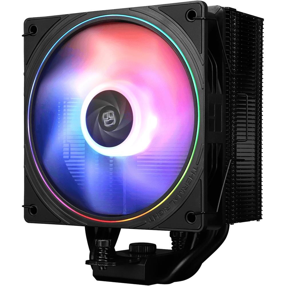 Кулер для процессора/ CPU Cooler Thermalright Assassin Spirit 120 EVO (4-pin PWM, 156mm, Al/Cu, 4x6mm, ARGB, 1x120mm, 68.9CFM, 28.2dBA, 2000RPM, S: 1851/1700/1200/115X, AM5/AM4, black)