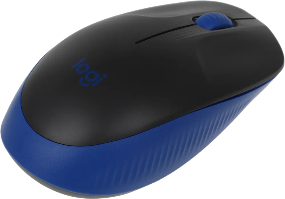 Мышь Logitech M190, оптическая, беспроводная, USB, темно-серый и синий [910-005925]