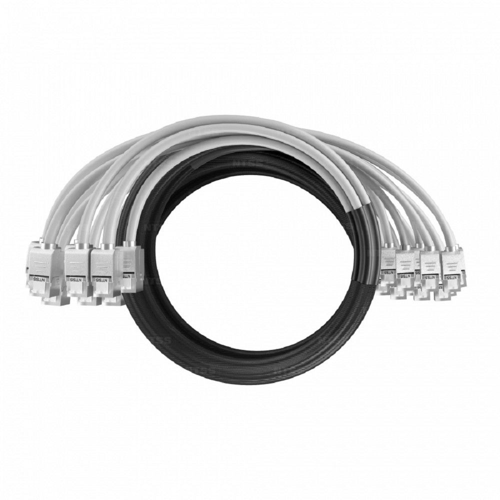 NTSS Кабельная сборка NTSS PREMIUM 12pc, FTP CAT5e, оконцована разъемами KEYSTONE RJ45 FTP CAT5e, заделка в чулке, вывод 0.6м, длина 7м, LSZH, серый NTSS-PC-PM-12-FTP-RJ45KJ-5e-S-0.6-7.0-LSZH-GY