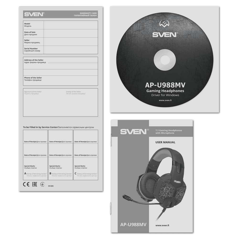 SVEN AP-U988MV черно-красный {с полноразмерными наушниками закрытого типа, встроенный регулятор громкости, подключение: 2 x mini jack 3.5 mm, частота воспроизведения 20-20000 Гц}
