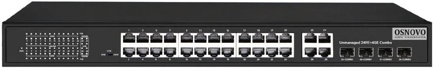 Коммутатор Osnovo SW-62444(400W) 24PoE 400W неуправляемый