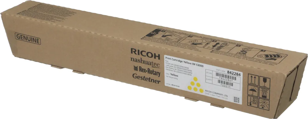 Тонер-картридж Ricoh IM C6000 IM C4500/C5500/C6000 желтый (842284) 38,8K