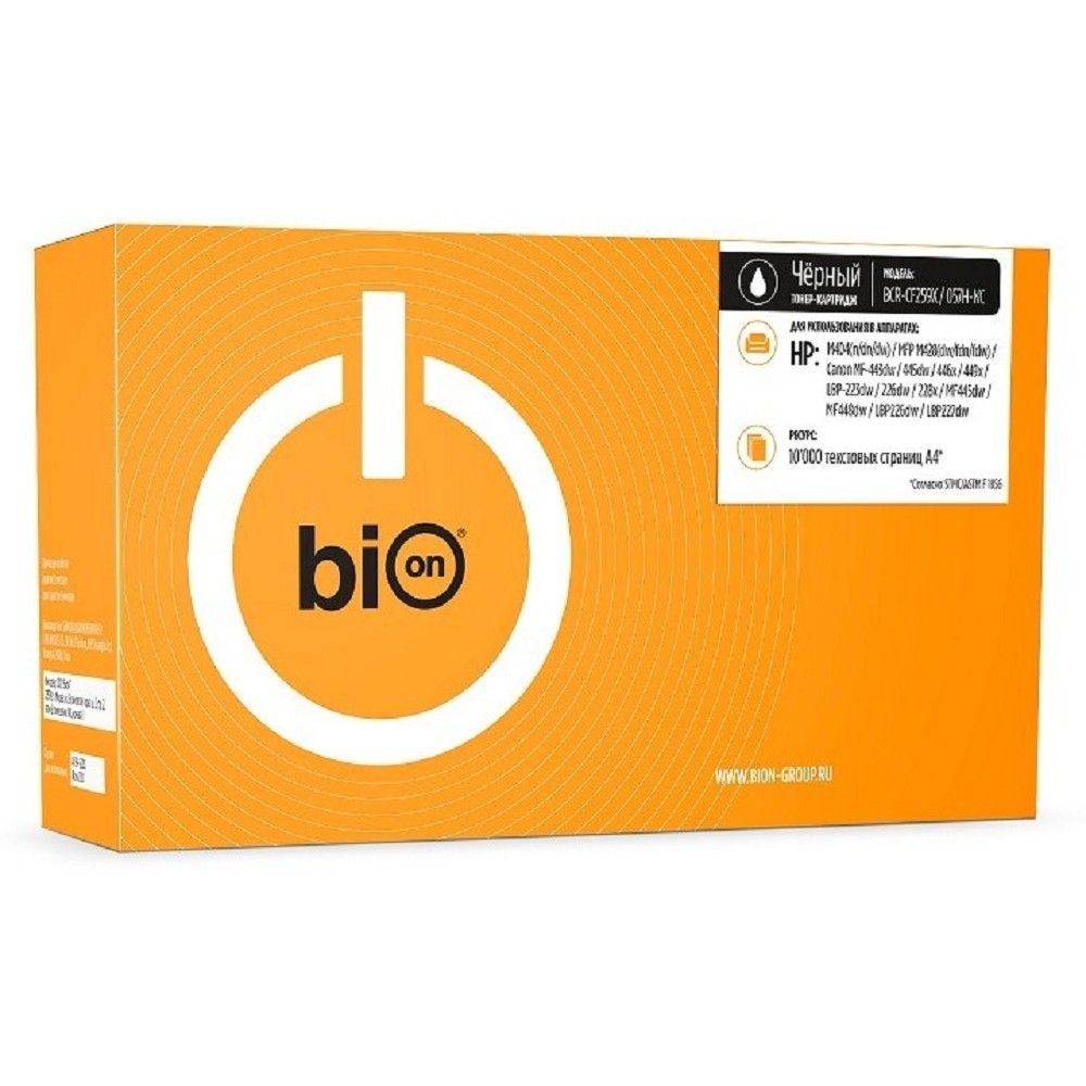 Bion BCR-CF259X/057H-NC Картридж для HP {LaserJet M406/M430, LaserJet M428, LaserJet Pro M304/M404; Canon i-SENSYS LBP223dw/226dw/228x/MF443dw/445dw/449x} (10000  стр.), Черный, без чипа