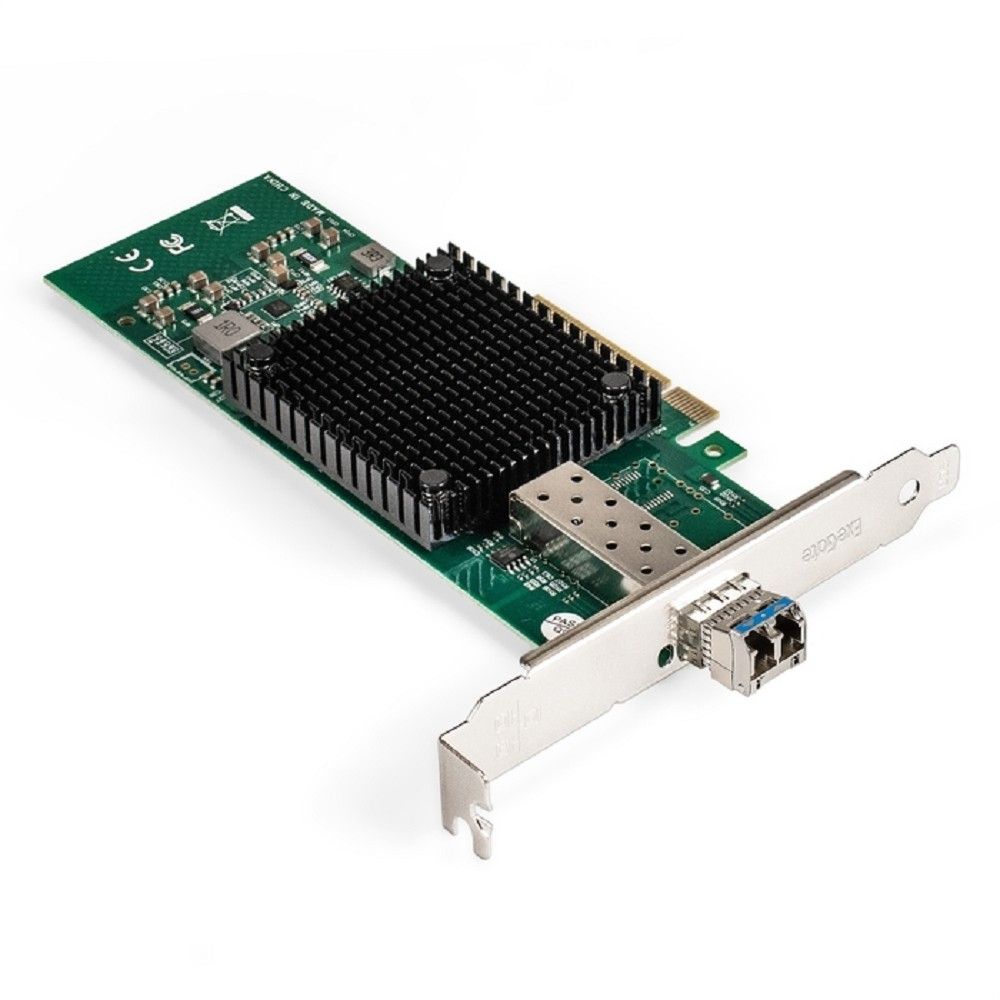 Exegate EX298940RUS Комплект: Сетевой адаптер SFP+ ExeGate EXE-X520-DA1 + Трансивер Single-Mode до 10км EXT-10G-SM1310-LC2-10KM (EX296227RUS PCI-E x8 v2.0, порты 1x SFP+ 10Gb/s (10/5/2.5/1Gb/s, 100Mb/