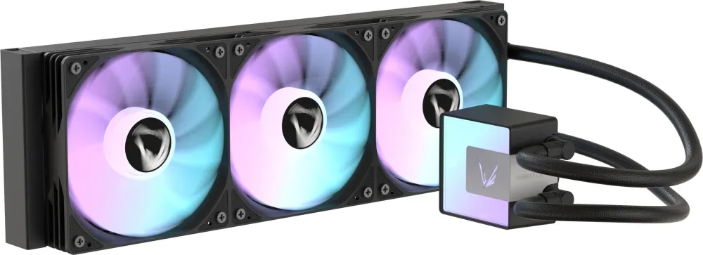 Система водяного охлаждения Formula Ice Jet Glow 360 ARGB Soc-AM5/AM4/1200/2066/1700/1851 черный 4-pin 1-27dB Al+Cu 300W 2020gr Ret (ICE JET GLOW 360 BK)