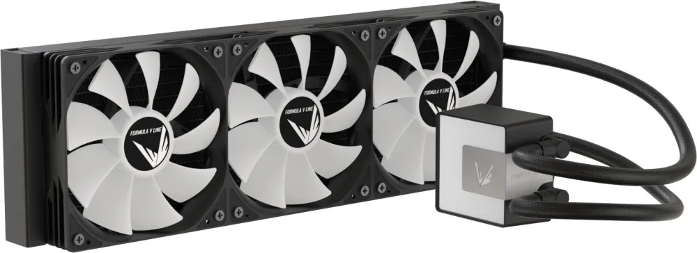 Система водяного охлаждения Formula Ice Jet Glow 360 ARGB Soc-AM5/AM4/1200/2066/1700/1851 черный 4-pin 1-27dB Al+Cu 300W 2020gr Ret (ICE JET GLOW 360 BK)