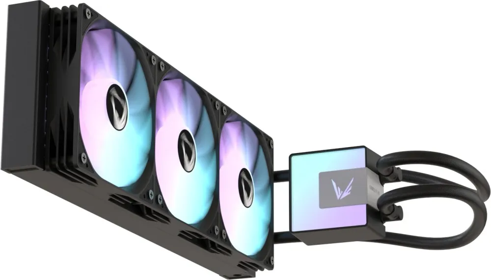 Система водяного охлаждения Formula Ice Jet Glow 360 ARGB Soc-AM5/AM4/1200/2066/1700/1851 черный 4-pin 1-27dB Al+Cu 300W 2020gr Ret (ICE JET GLOW 360 BK)