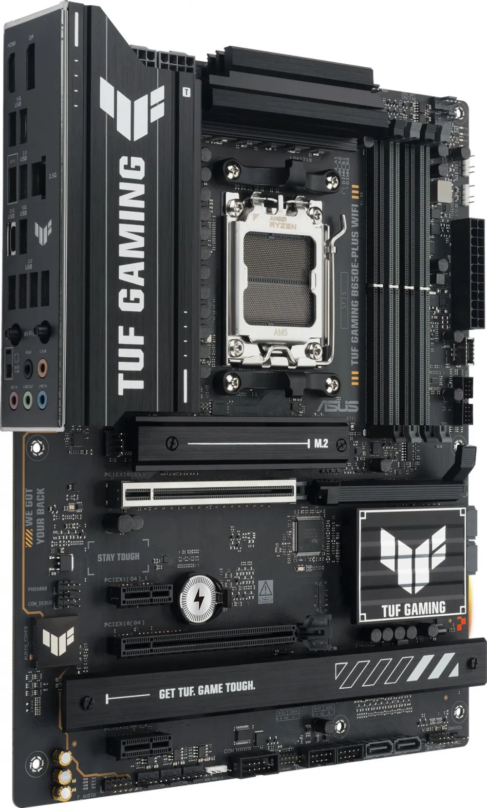 Материнская плата Asus TUF GAMING B650E-PLUS WIFI SocketAM5 AMD B650 4xDDR5 ATX AC`97 8ch(7.1) 2.5Gg RAID+HDMI+DP