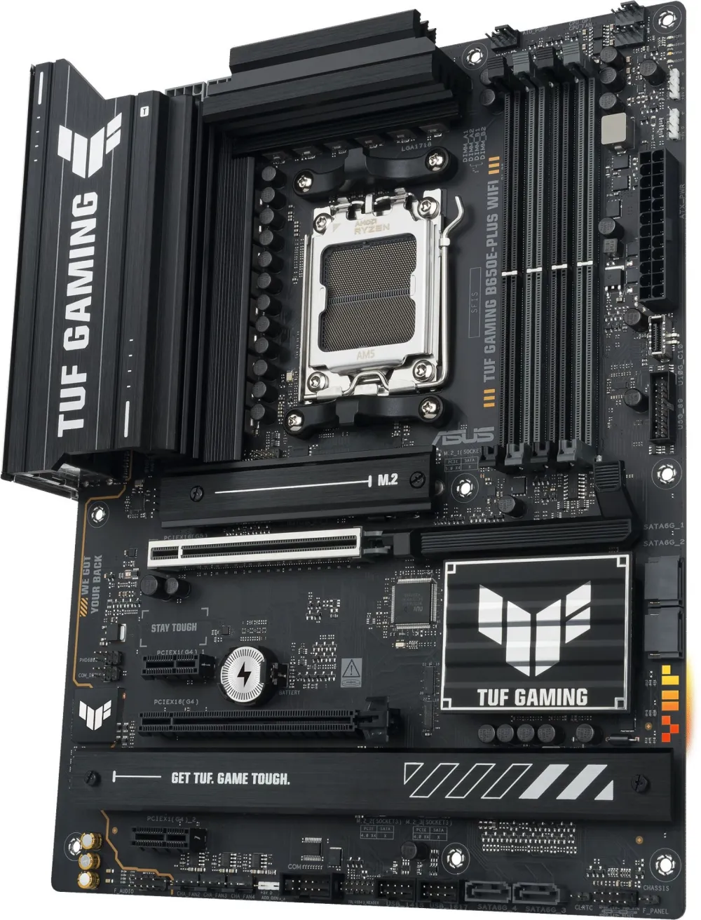 Материнская плата Asus TUF GAMING B650E-PLUS WIFI SocketAM5 AMD B650 4xDDR5 ATX AC`97 8ch(7.1) 2.5Gg RAID+HDMI+DP