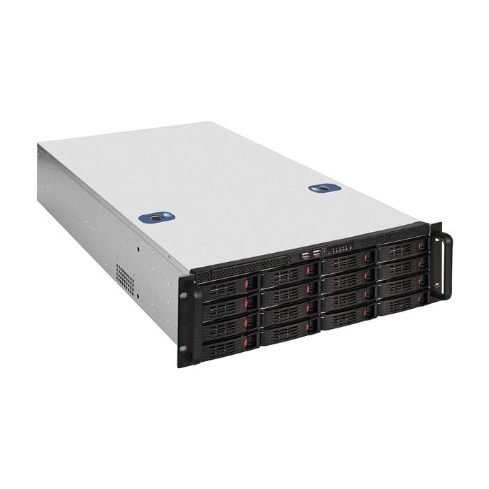 Exegate EX296383RUS Серверный корпус ExeGate Pro 3U660-HS16 <RM 19", высота 3U, глубина 660, БП 2U-1080ADS,16xHotSwap, USB>