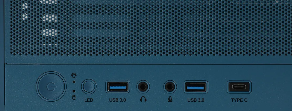 Корпус Montech Sky Two Morocco голубой без БП ATX 3x140mm 2xUSB3.0 audio bott PSU