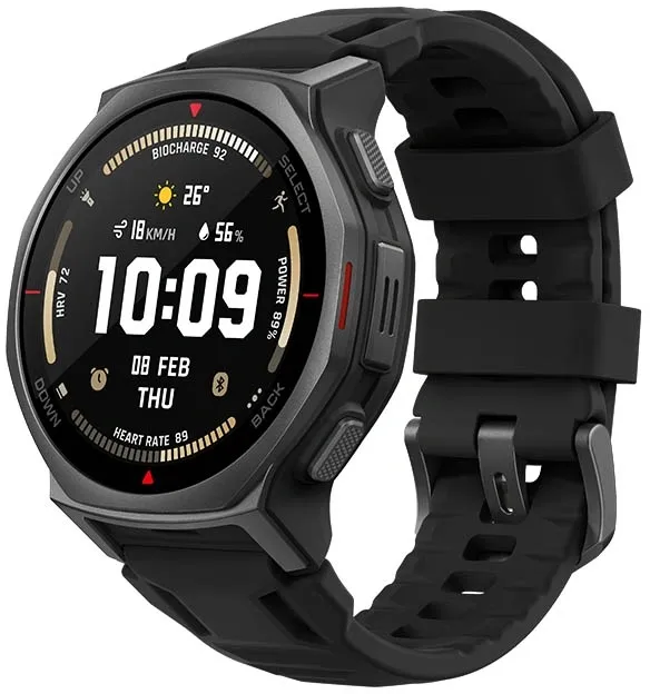 Смарт-часы Amazfit T-rex 3 Pro A2549 1.32" AMOLED корп.черный рем.черный (6972596109648)