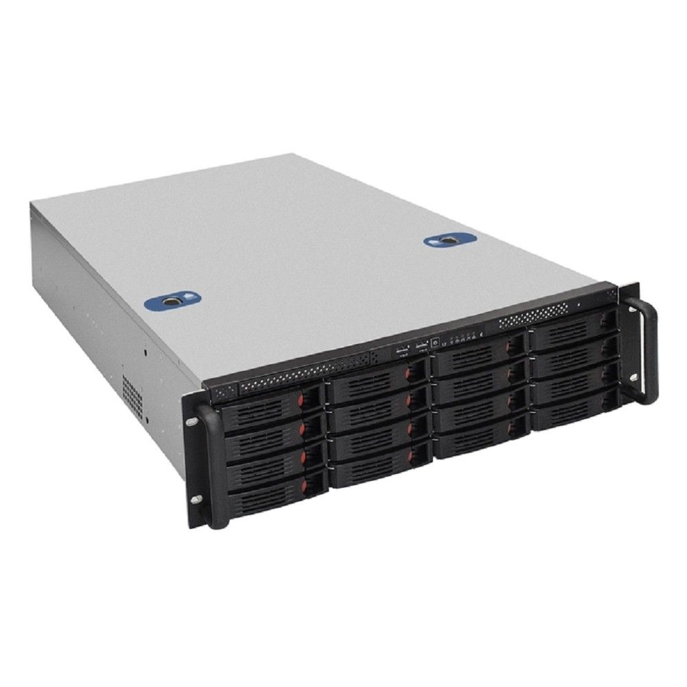 Exegate EX292420RUS Серверная платформа ExeGate Pro 3U660-HS16 <RM 19", высота 3U, глубина 660, Redundant БП 2x800W, 16xHotSwap, USB>