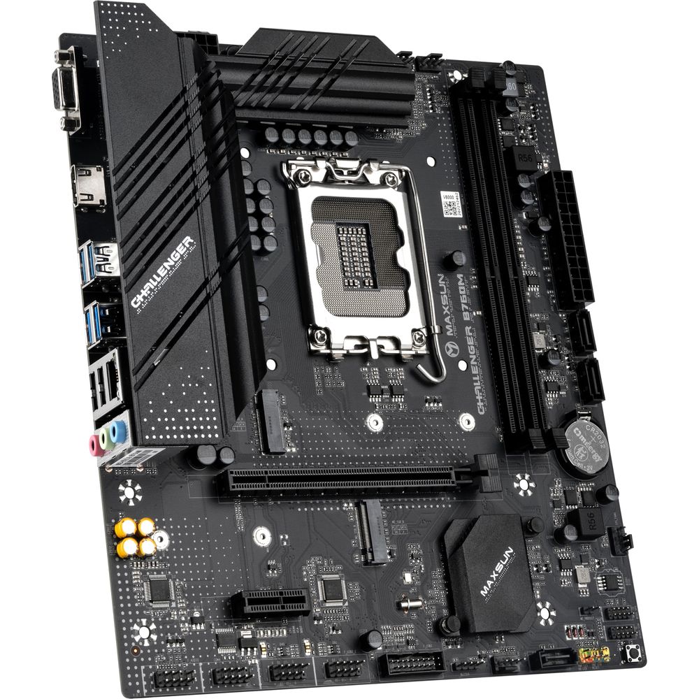 MAXSUN MS-Challenger B760M (Socket 1700, mATX, 2*DDR4, VGA/HDMI, 3*SATA3, 2*M.2, 1xPCI-E x16 /1xPCI-E x1, 2*USB 2.0, 4*USB 3.2 Gen1 , LAN 1*1G, RTL)