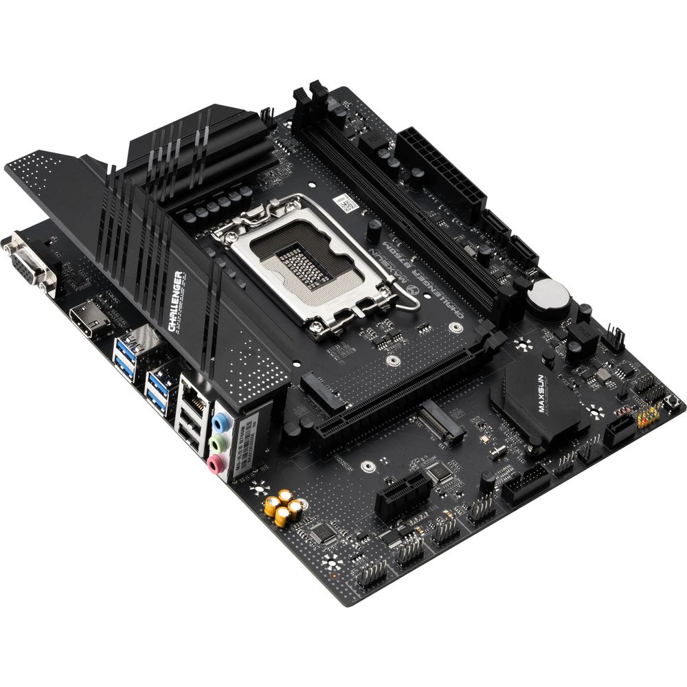MAXSUN MS-Challenger B760M (Socket 1700, mATX, 2*DDR4, VGA/HDMI, 3*SATA3, 2*M.2, 1xPCI-E x16 /1xPCI-E x1, 2*USB 2.0, 4*USB 3.2 Gen1 , LAN 1*1G, RTL)