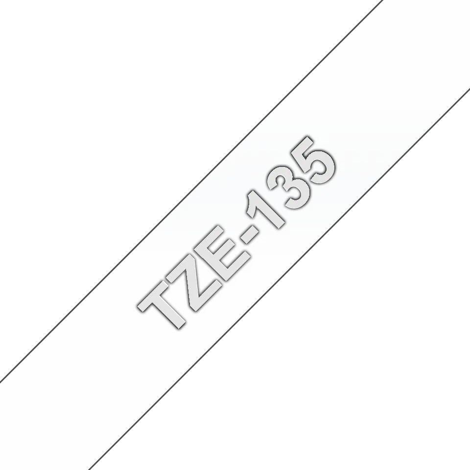 Картридж ленточный Brother TZE135 белый на прозрачном для Brother P-Touch
