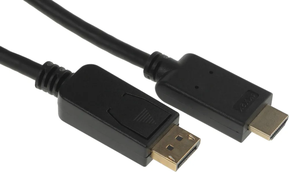 Кабель аудио-видео Buro v. 1.2 DisplayPort (m)/HDMI (m) 2м. позолоч.конт. черный (BHP DPP_HDMI-2)