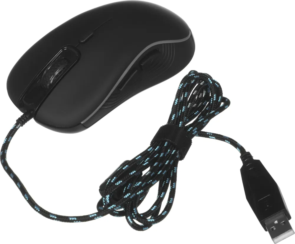 Мышь Оклик 723GM черный оптическая 3200dpi USB 6but (1533533)