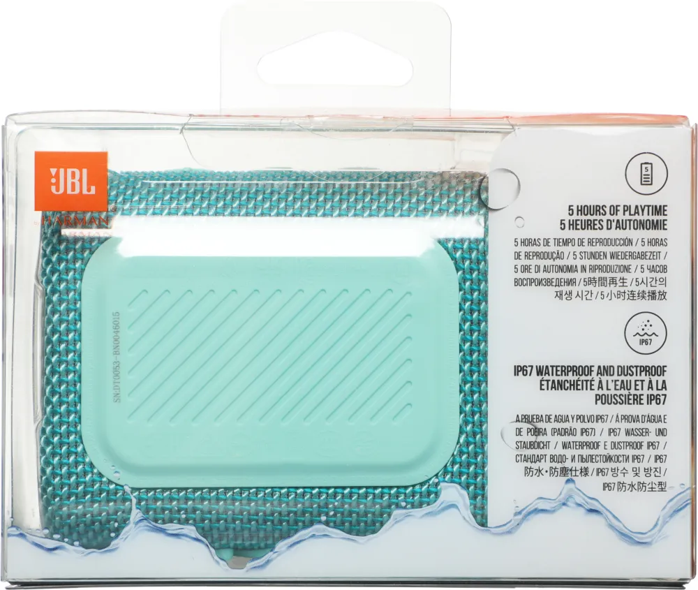 Колонка порт. JBL GO 3 бирюзовый 4.2W 1.0 BT 10м (JBLGO3TEAL)