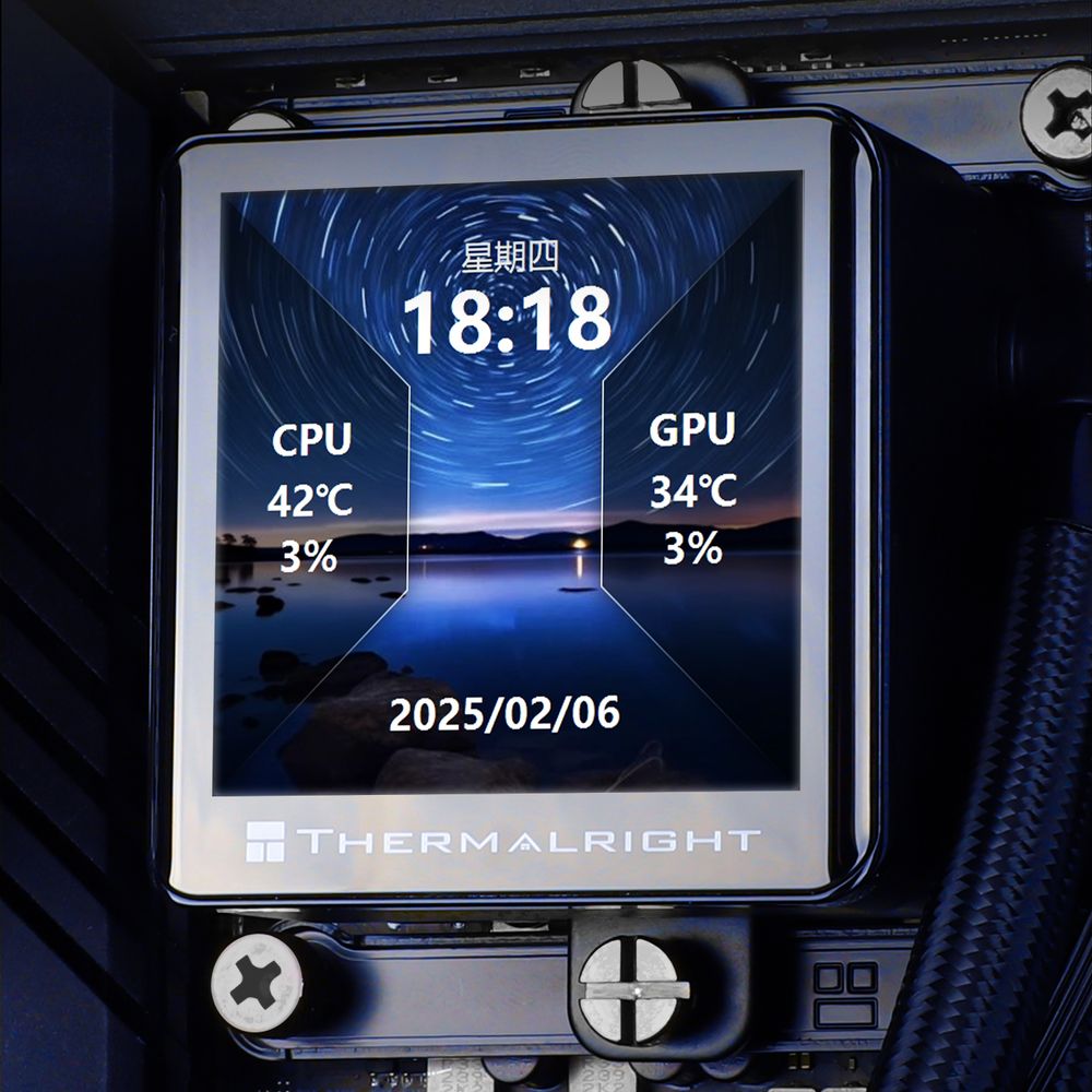 Система жидкостного охлаждения/ Water Cooling System Thermalright Frozen Vision 360 V2 (360mm, LED, Black, ARGB/ Fans: 3x120mm, 69CFM, 27dBA, 2150RPM/ Pump height 60mm, 23dBA, 3000RPM, Rad thickness 27mm/ S: 1700, 1200, 1851, 115X, 2011, 2066, AM5, AM4)