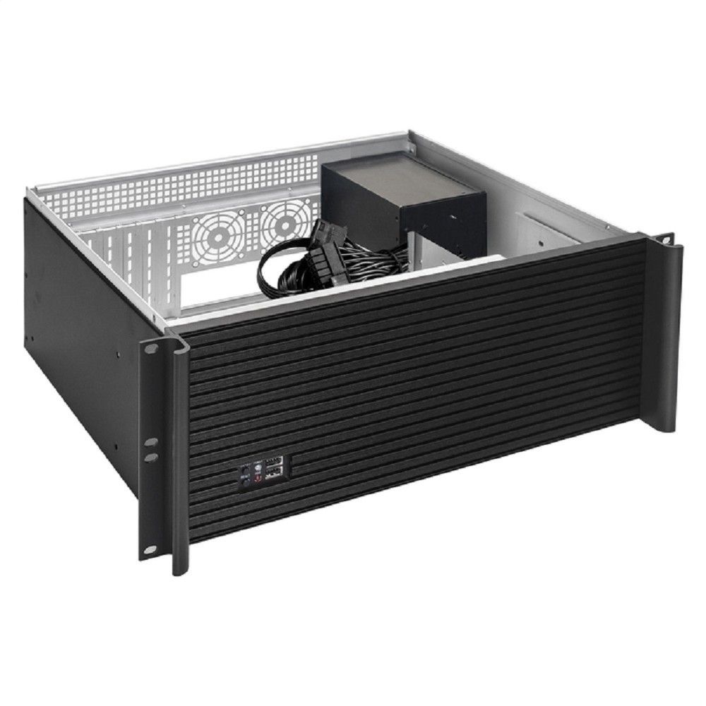 Exegate EX300047RUS Серверный корпус ExeGate Pro 4U390-05 <RM 19", высота 4U, глубина 390, БП 1200PAS, USB>