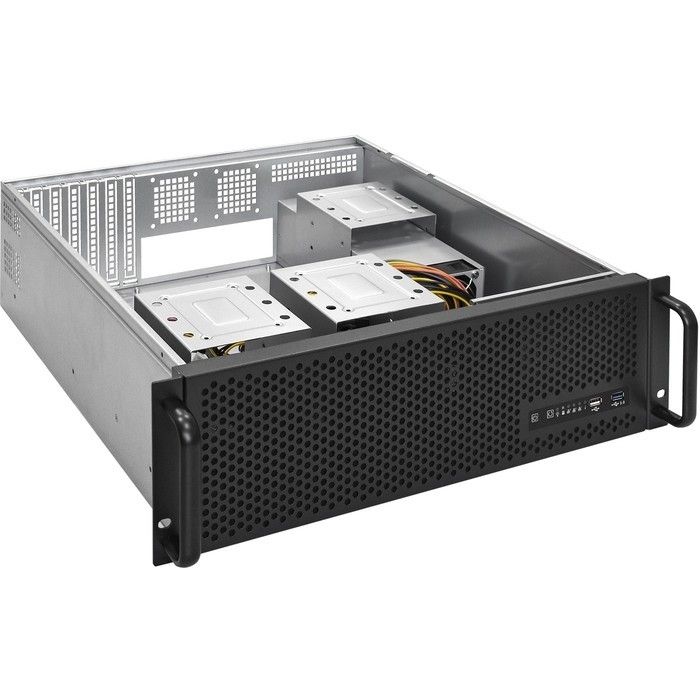 Exegate EX293905RUS Серверный корпус ExeGate Pro 3U450-09 <RM 19", высота 3U, глубина 450, БП 900ADS, USB>